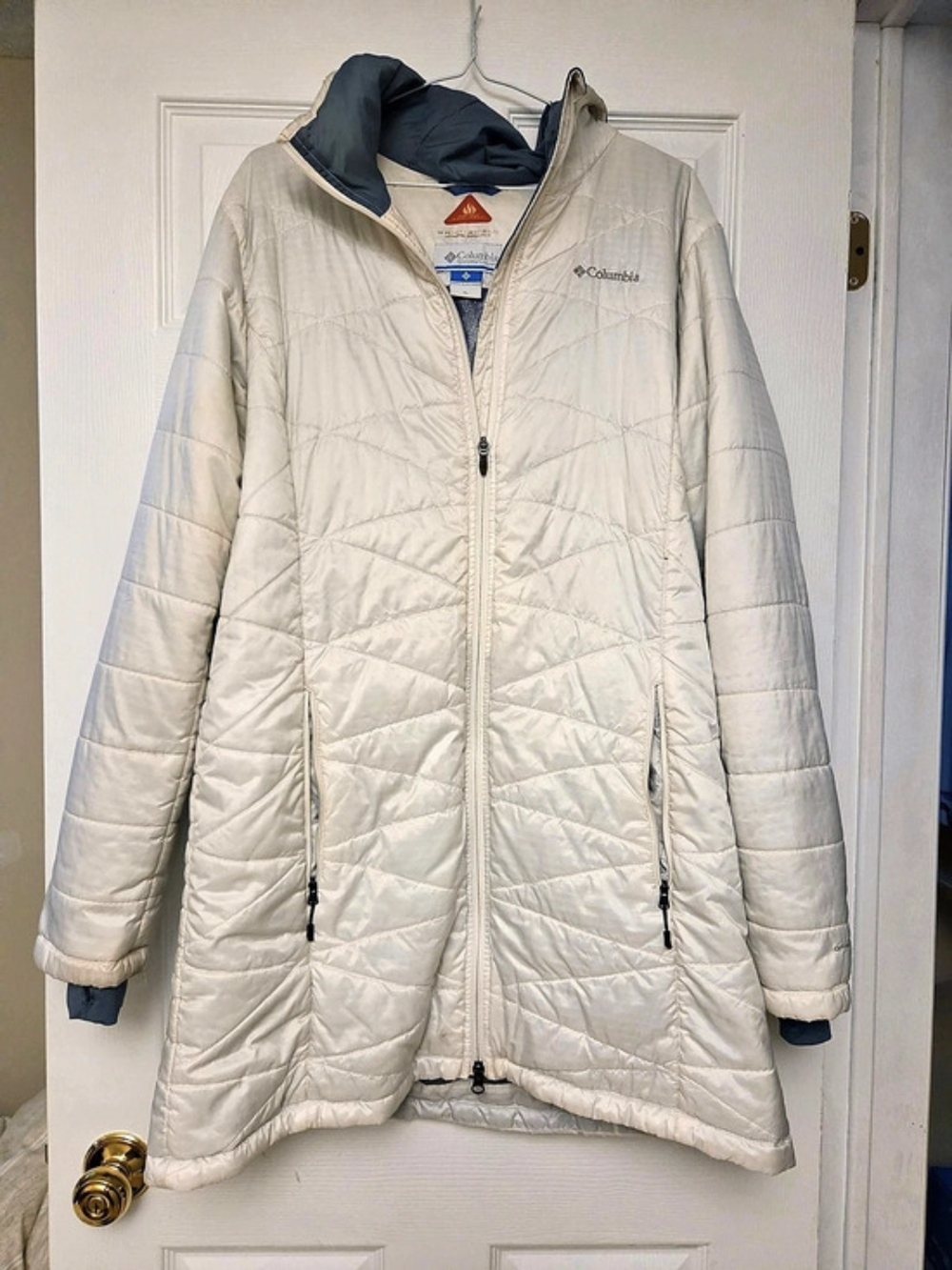 Columbia Women's White Out Mid Omni-Heat Hooded Jacket White XL